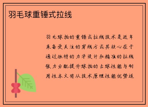 羽毛球重锤式拉线